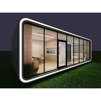 Maison mobile préfabriquée en forme de capsule Apple 2026, fabriquée en Chine, avec cuisine et salle de bain, pour hôtels et gîtes