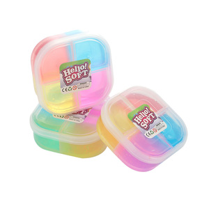 CHENXI Factory Desgin 140G Glittery Crystal Mud 4pcs Micro Blocks Rainbow Slime Creation Kit Safety Slime - Product Image 4
