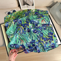 Nouveaux produits carré mince belles femmes cou écharpe 100% foulards en soie personnalisé soie châle écharpe pour les vacances
