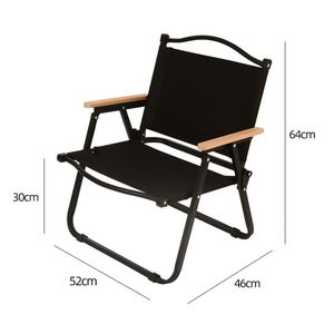 Chaise de camping pliable légère et portable pour l'extérieur, la plage et les repas, avec poignée en bois – Offre spéciale - Product Image 4