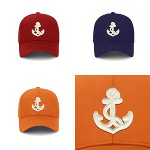 Street Style Cap with Iron-On Embroidered Ship Anchor Logo - Product Image 5