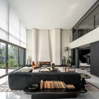 Design d'intérieur de villa de luxe moderne, personnalisation complète de la maison, style italien de luxe léger, décoration intérieure