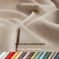 Tissu brocart tricoté brossé résistant à l'abrasion, poids lourd, doux comme la peau de pêche, pour vêtements, canapé, Hanfu, daim, 225g/m, style chinois