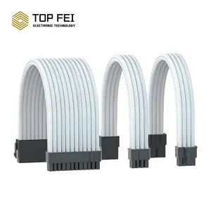 Synchronized White 300mm Custom Power Extension Cable Kit Mod Extension Cable Currys For Extension Cable Kit With Comb