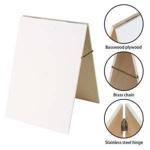 Hecho a mano en blanco A4 A3 DIY madera A marco sándwich pizarra acera madera bienvenida independiente marketing signo - Product Image 3