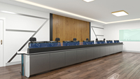 Console de contrôle de la circulation intelligente haut de gamme Kesino, décoration lumineuse LED, console de salle de contrôle CCTV, console de centre de diffusion