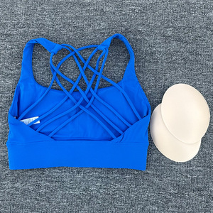 <span class=keywords><strong>Soutien</strong></span>-<span class=keywords><strong>gorge</strong></span> <span class=keywords><strong>de</strong></span> sport pour femmes, couleur unie, résistant aux chocs, dos croisé, huit <span class=keywords><strong>bretelles</strong></span>, sous-vêtements <span class=keywords><strong>de</strong></span> fitness, yoga - Product Image 3