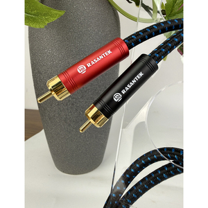 Câble audio RCA RASANTEK Premium 2M mâle-femelle, double lotus plaqué or 24K, cuivre pur, Hi-Fi, faible bruit, gaine PVC durable - Product Image 2