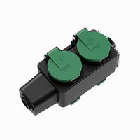 Pheiyon GS0202 IP44 EU Tragbare Steckdosenleiste aus PP-Material, wiederverdrahtbar, 250V, für industrielle Nutzung, wasserdicht für den Außenbereich, 4 Steckdosen, 16A
