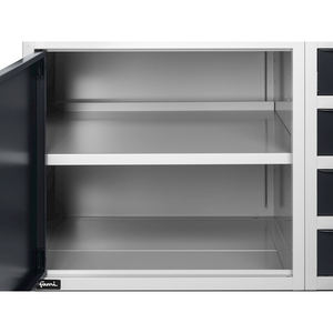 Fami WORK1533 banco de trabajo ajustable 150cm, tapa de madera, 4 cajones, armario y pared perforada - Product Image 6