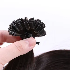 Raw Keratin u tip extensión de cabello humano 100% Remy Extensión de cabello natural u tip extensiones de cabello al por mayor