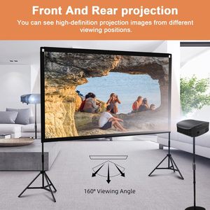 Towond 100-Inch Di Động Movie Màn Hình 16:9 <span class=keywords><strong>HD</strong></span> Trong Nhà Ngoài Trời Phía Trước Phía Sau Chiếu 200-Inch Đứng Cho Máy Chiếu - Product Image 3