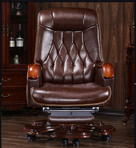 Sedia da Ufficio Direzionale Deluxe a Basso Prezzo per Presidenti, Moderna Reclinabile in Vera Pelle, Poltrona da Capo - Product Image 2