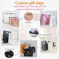 Sacs en papier blancs de luxe imprimés sur mesure avec ruban et poignées longues, sérigraphie, recyclables - Vente en gros pour cadeaux et artisanat
