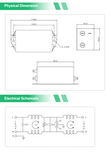 D Loạt Tăng Cường Duy Nhất Giai Đoạn Lọc Yb22d6 20amp 220V Nhanh Chóng Trên Thiết Bị Đầu Cuối Bộ Lọc EMI Cho Cơ Điện Thiết Bị - Product Image 3