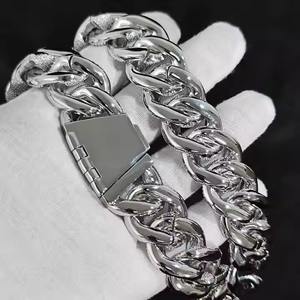 Último diamante Hip Hop cadena de eslabones cubanos joyería corte redondo laboratorio cultivado diamante cadena cubana para hombres - Product Image 3