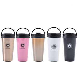 380ml/500ml Insulated Vacuum 304 Stainless Steel Coffee Mug Handle Lid Leak-Proof 6-12 Hours Thermal Insulation BPA Free LED - Product Image 5