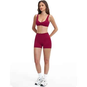 Conjunto Deportivo de Dos Piezas para Mujer, Sujetador Deportivo con Efecto Scrunch Frontal, Pantalones Cortos de Cintura Alta a Juego, Ropa Deportiva para Gimnasio, Yoga y Atletismo - Product Image 5