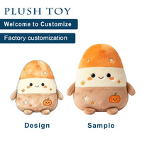 Peluches en gros pour usine, jouets en peluche brodés, peluches crème glacée, jouets en peluche personnalisés pour Halloween, pour la vente au détail de marques