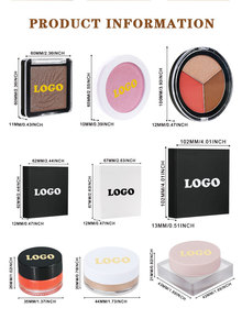 พาเลตต์บลัชออนอัดเม็ดสีสูงแบบวีแกนมีหลายสีหลายสีโลโก้ที่กำหนดเอง - Product Image 6