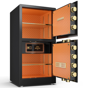Cassaforte Commerciale Nera in Acciaio con Sistema a Rulli per Chiavi e Denaro, Ideale per Casa, Ufficio, Camera da Letto, Soggiorno e Oggetti di Valore - Product Image 1