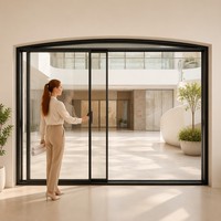 Portes et fenêtres coulissantes en aluminium à rupture de pont thermique, à simple vitrage, en alliage, à prix abordable, pour appartements et maisons