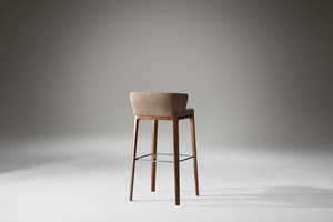 Taburete de <span class=keywords><strong>Bar</strong></span> Italiano de Lujo, Silla de <span class=keywords><strong>Bar</strong></span> de Cuero de Silla de Montar, Taburete Alto Simple con Respaldo para Hotel, Silla de <span class=keywords><strong>Bar</strong></span> de Diseño - Product Image 4