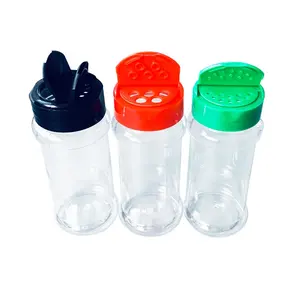 Пластиковая бутылка для специй, 100 мл, Лучшая цена, оптовая продажа кухонных инструментов, разноцветные батарейные порошки для приправ