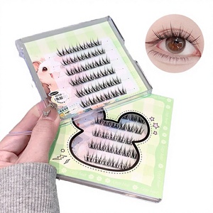 Pestañas Postizas GEGE BEAR 3D Hechas a Mano Sin Pegamento, Mixtas, Sin Raíz, Naturales, Separadas, Reutilizables, de Larga Duración, Ajuste Seguro y Cómodo - Product Image 4