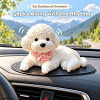 Mainan Poodle Squishy Lucu Dekorasi Mobil Rumah Mainan Anak Desain Baru Grosir Pabrik Multi Warna Mainan Pereda Stres Custom