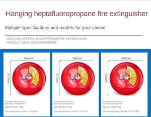 Estintore a Gas sospeso eptafluoropropano a prova di polvere e antideflagrante agente in schiuma di <span class=keywords><strong>CO2</strong></span> a prova di esplosione tipo di riempimento - Product Image 5