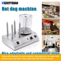Machine à Chauffer les Saucisses Automatique Heavybao pour Camion de Nourriture Commercial, Réchauffeur Électrique de Hot-Dogs avec Barre Chauffante pour Baguettes pour Snack Caf