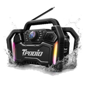 Rugged Jobsite BT Speaker 160W 120dB Loud, FM Radio, IPX6 Waterproof | 24H Battery, 28W PD Fast Charge 2.5H, Heavy Duty TPODIO S - Product Image 1