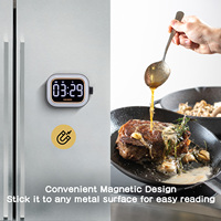INKBIRD Timer Dapur Digital Magnetik IDT-02 Mini Lucu Warna Hitam Emas Layar Besar Suara Keras Kontrol Tombol