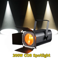 Projecteur LED COB 200W avec volets, DMX512, Stroboscope, Blanc Chaud/Froid 2-en-1, Effet Wash Beam pour DJ et Éclairage Scénique