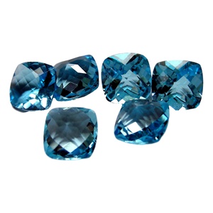 Piedras preciosas sueltas de Topacio Azul de Londres con corte de estrella facetado personalizado, piedras preciosas sueltas naturales de todas las formas y tamaños para la fabricación de joyas, Topacio azul - Product Image 2
