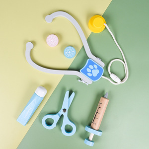 Ensemble de jouets en bois pour docteur <span class=keywords><strong>vétérinaire</strong></span> Mxl, <span class=keywords><strong>kit</strong></span> médical de jeu de rôle avec stéthoscope pour enfants de 8 à 13 ans - Product Image 3