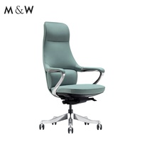 Chaise de bureau ergonomique pivotante M&W Modern Conference Workstation avec hauteur réglable, structure en aluminium, confort de luxe