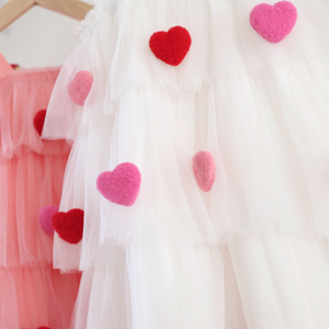 Abito a strati in Tulle di cotone per bambine e bambine Abito da TUTU per bambine e bambine abito bianco estivo con spalline Casual - Product Image 4