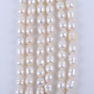 Collar de Perlas Semiterminadas de Agua Dulce Natural al por Mayor, Forma de Arroz, 15 cm, 12-13 mm, Color Suelto para Joyería DIY - Product Image 2