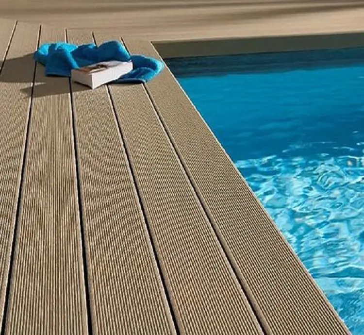 Tapis de piscine en Composite bois et plastique, antidérapant, imperméable, jardin, couverture WPC