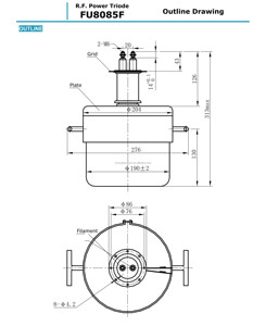 Tube d'oscillation à triode électronique RF FU8085F d'origine chinoise BEIJING, tube de puissance pour machine haute fréquence - Product Image 4