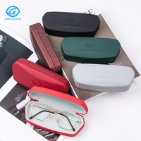 Etui à lunettes avec logo personnalisé Boîte de rangement pour montures optiques tendance Etui à lunettes en métal coque rigide en cuir PU
