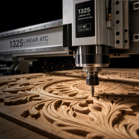 1325 Mesin CNC Router Pengganti Alat Otomatis (dengan Meja Vakum), Cocok untuk Berbagai Tahapan Pembuatan Furnitur Kayu.