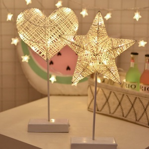 LED Girly-Style Decorative Lights Heart-Shaped <b>Mini</b> <b>Table</b> Lamp DIY Starry Night Light Room Holiday Accent Lighting - Product Image 4