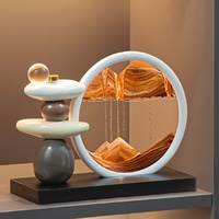 Tableau Décoratif à Effet Sable Mouvant Porte-Bonheur, Ornement Luxueux Haut de Gamme pour Salon, Meuble TV/Cave à Vin, Décoration de Bureau à Domicile