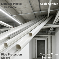 Profilé tubulaire en plastique extrudé, tube creux en PVC PE PP pour conduit de câbles, structure de support et gaine de protection