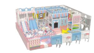 Aire de jeux souple de piscine à balles de conception de carnaval rose populaire avec grand toboggan interactif Équipement de jeu doux d'intérieur pour enfants - Product Image 3