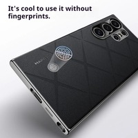 Étui de protection rigide en PC électroplaqué avec dos en cuir luxueux pour Samsung Galaxy S25 Ultra Plus S24 Ultra Plus