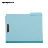 Carpeta de Papel Skywingproduct Azul, Estándar Legal, 3/4'' x 14 3/4'', con 2 Separadores de 2 Pulgadas de Expansión para Clasificación de Archivos de Clientes